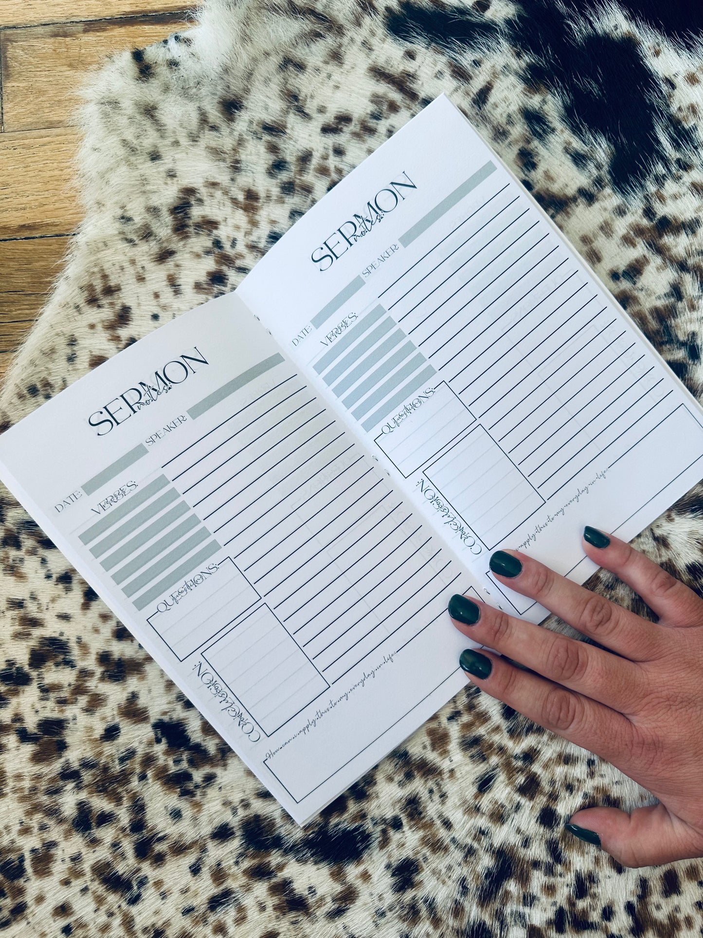 Sermon Notes Booklet