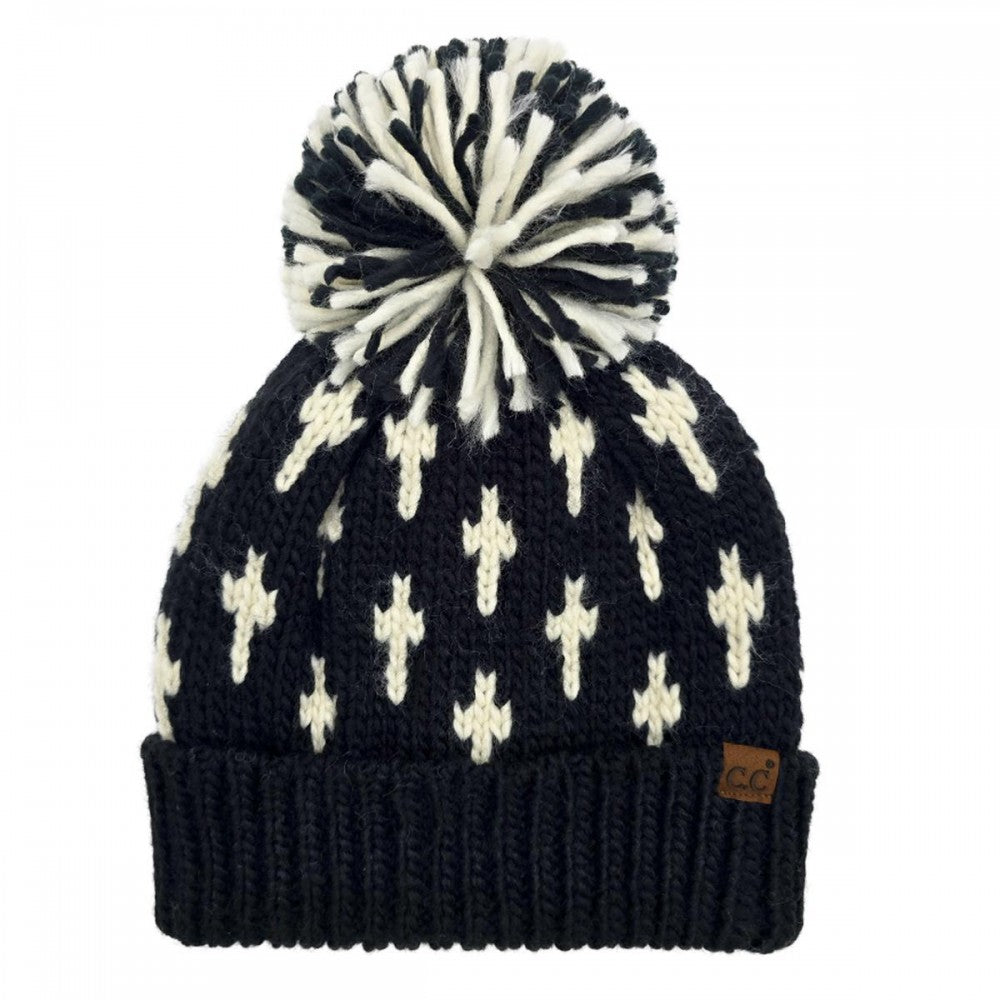 CC Cross Pom Beanie