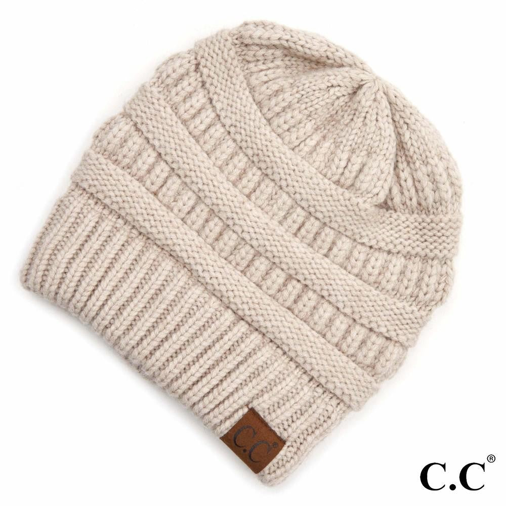 CC Solid Ribbed Beanie