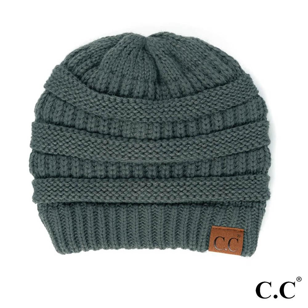 CC Solid Ribbed Beanie