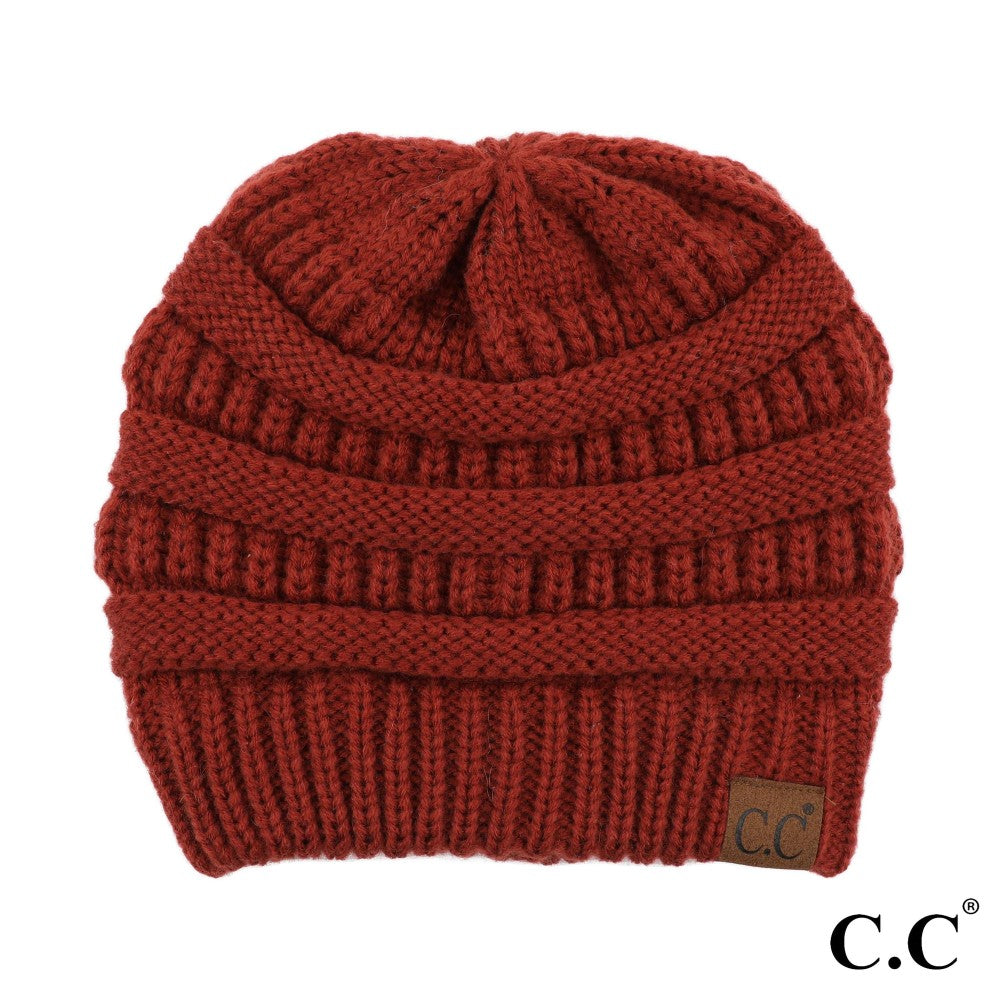 CC Solid Ribbed Beanie