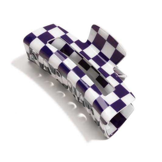 Checkered Claw Clip (purple)