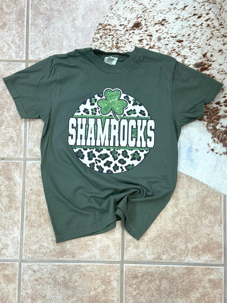 Shamrocks Leopard Circle Tee