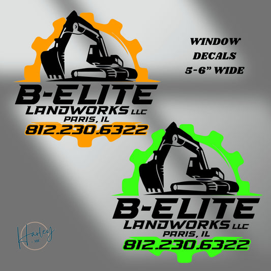 B-ELITE LANDWORKS [window decals]