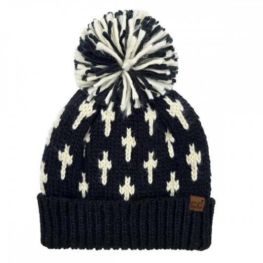 CC Cross Pom Beanie
