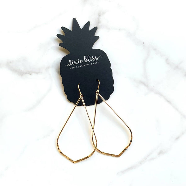Gold Teardrop Dangles