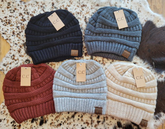 CC Solid Ribbed Beanie