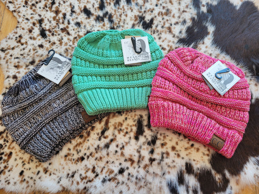 CC Messy Bun Beanie