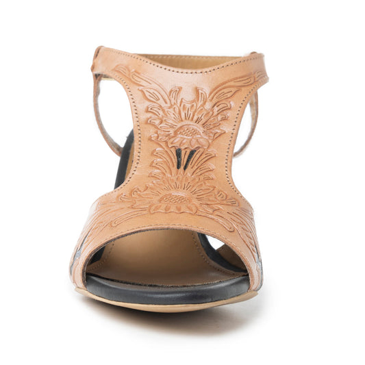Rodeo Rose Handtooled Leather Heels [size 7]