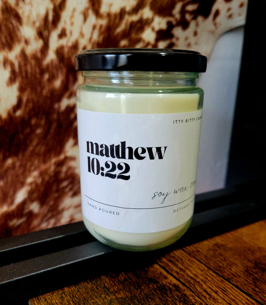 Matthew 10:22 | Single Wick Candle