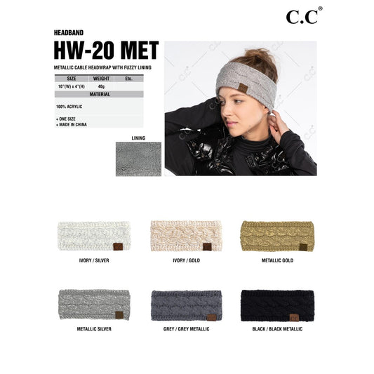 CC Metallic Head-Wrap [black]