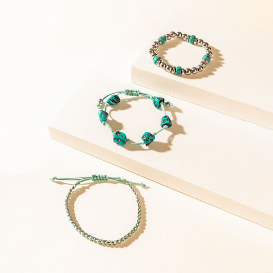 Calm & Chaos Bracelets [Silver]